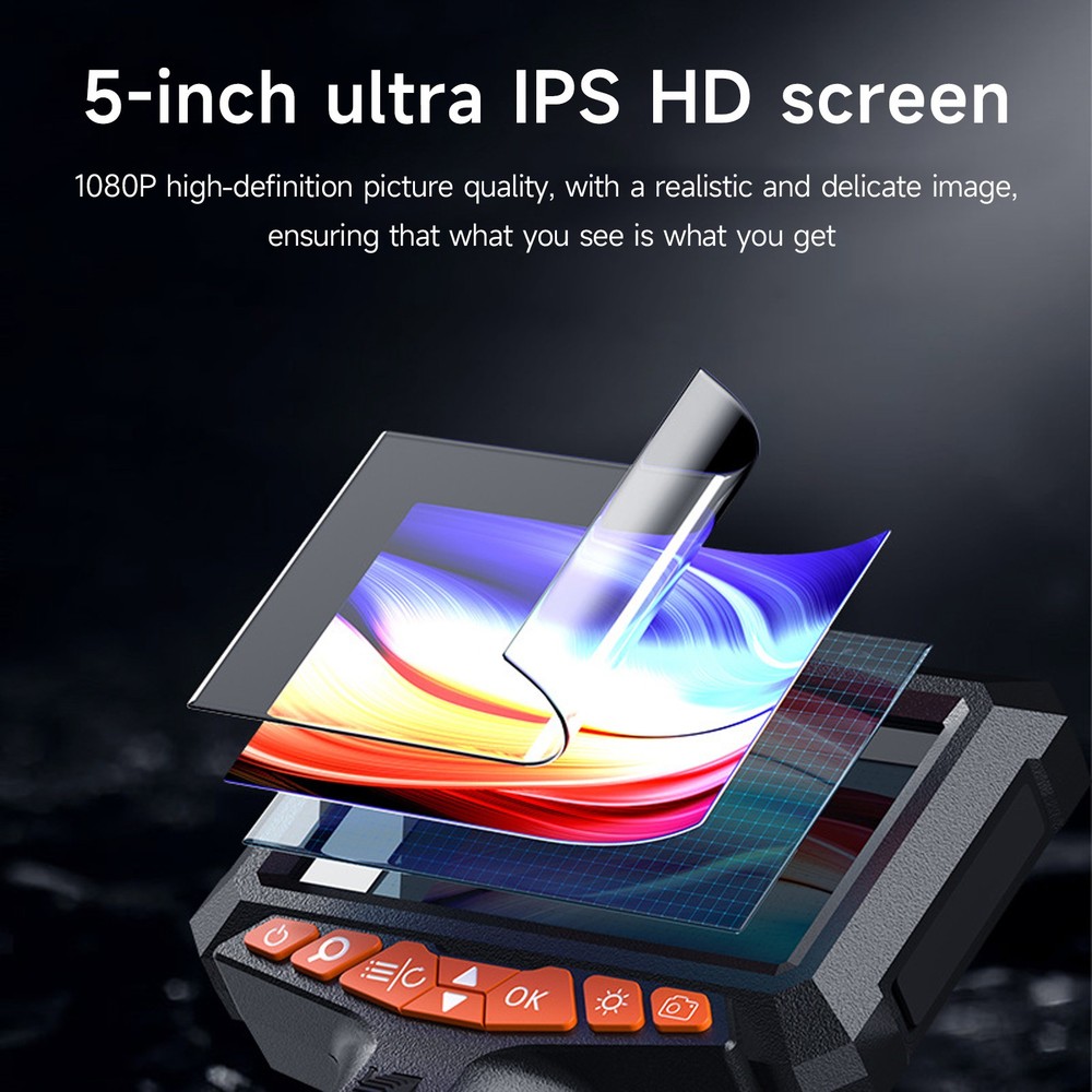 Two-Way Articulating Borescope Industrial Endoscope Inspection Camera 1080P E4