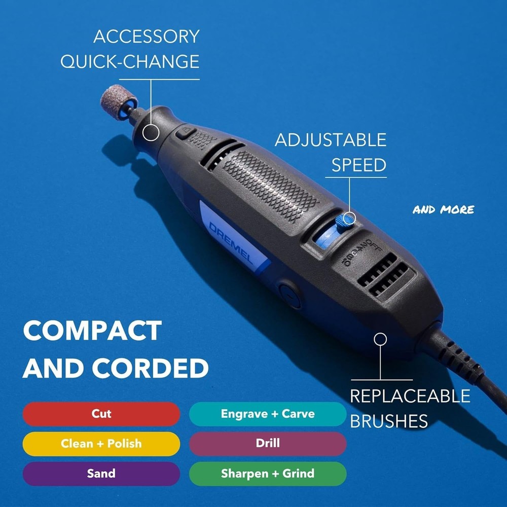 Dremel 3100-2/60 Variable Speed Rotary Tool Kit- 2 Attachments and 60 Accessorie