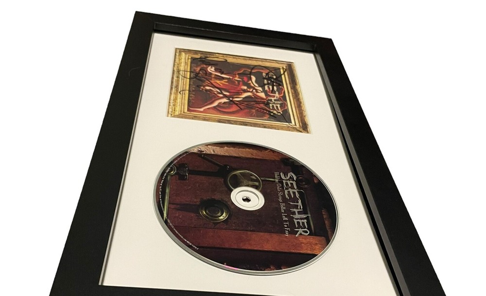 SEETHER SIGNED AUTOGRAPH x3 HOLDING ONTO STRINGS LEFT FRAMED CD SHAUN +2 JSA COA