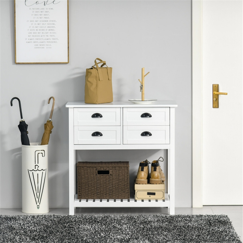 Kitchen Sideboard Storage Cabinet Coffee Bar Cabinet White