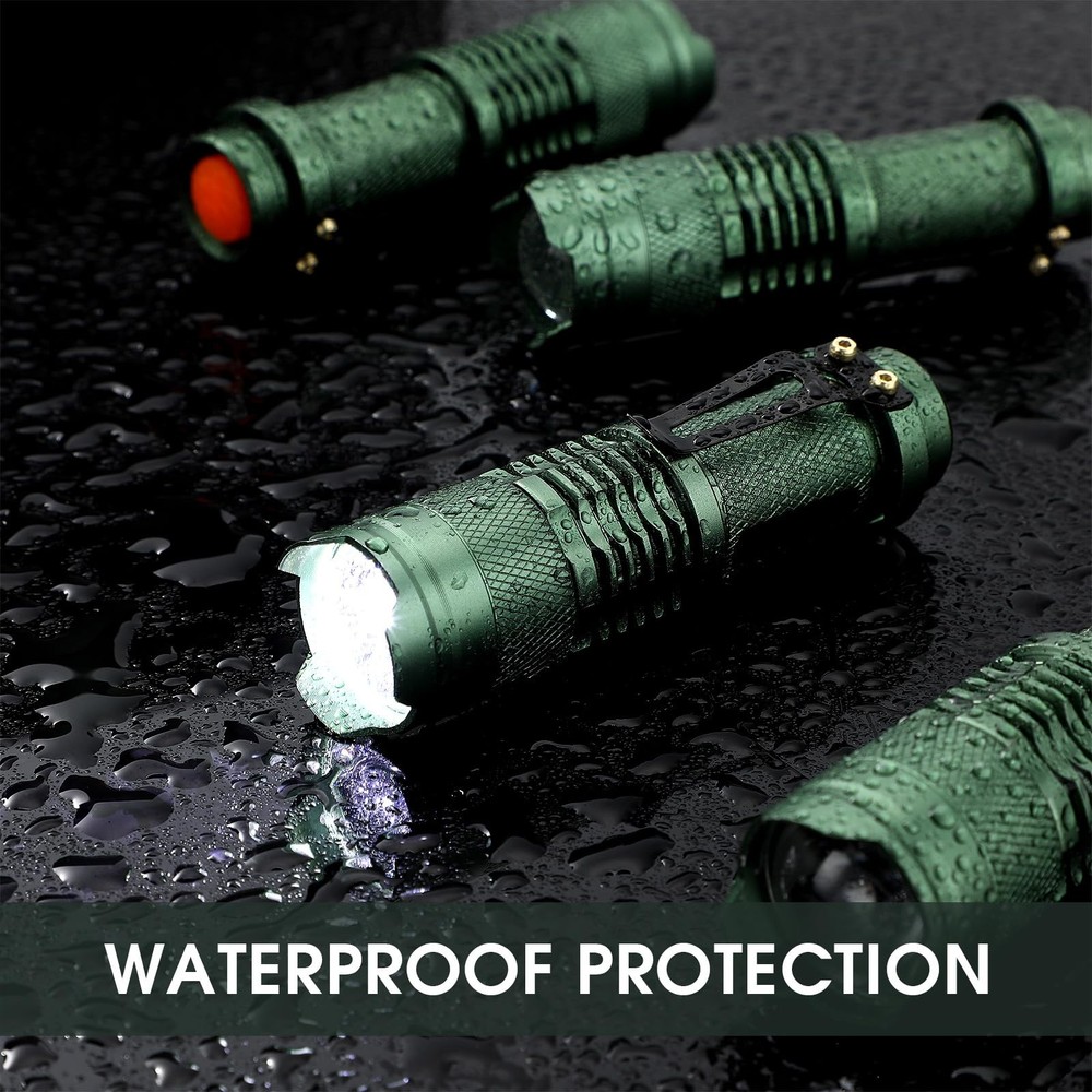 20 Pieces Flashlight Mini 3 Mode Tactical Torch Small Water Resistant Pocket ...