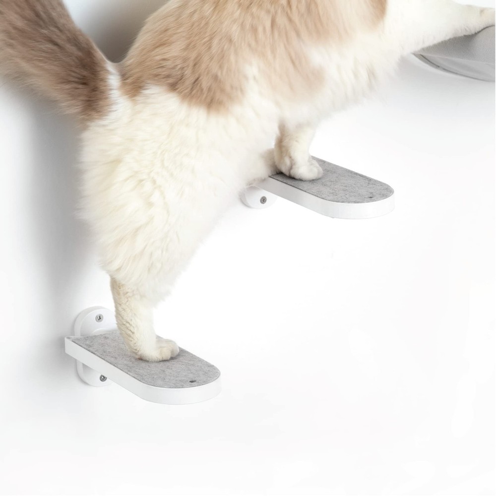(2-PACK Cat Wall Steps, Cat Climbing Stairs with Replaceable Felt Pad, Cat Cl...
