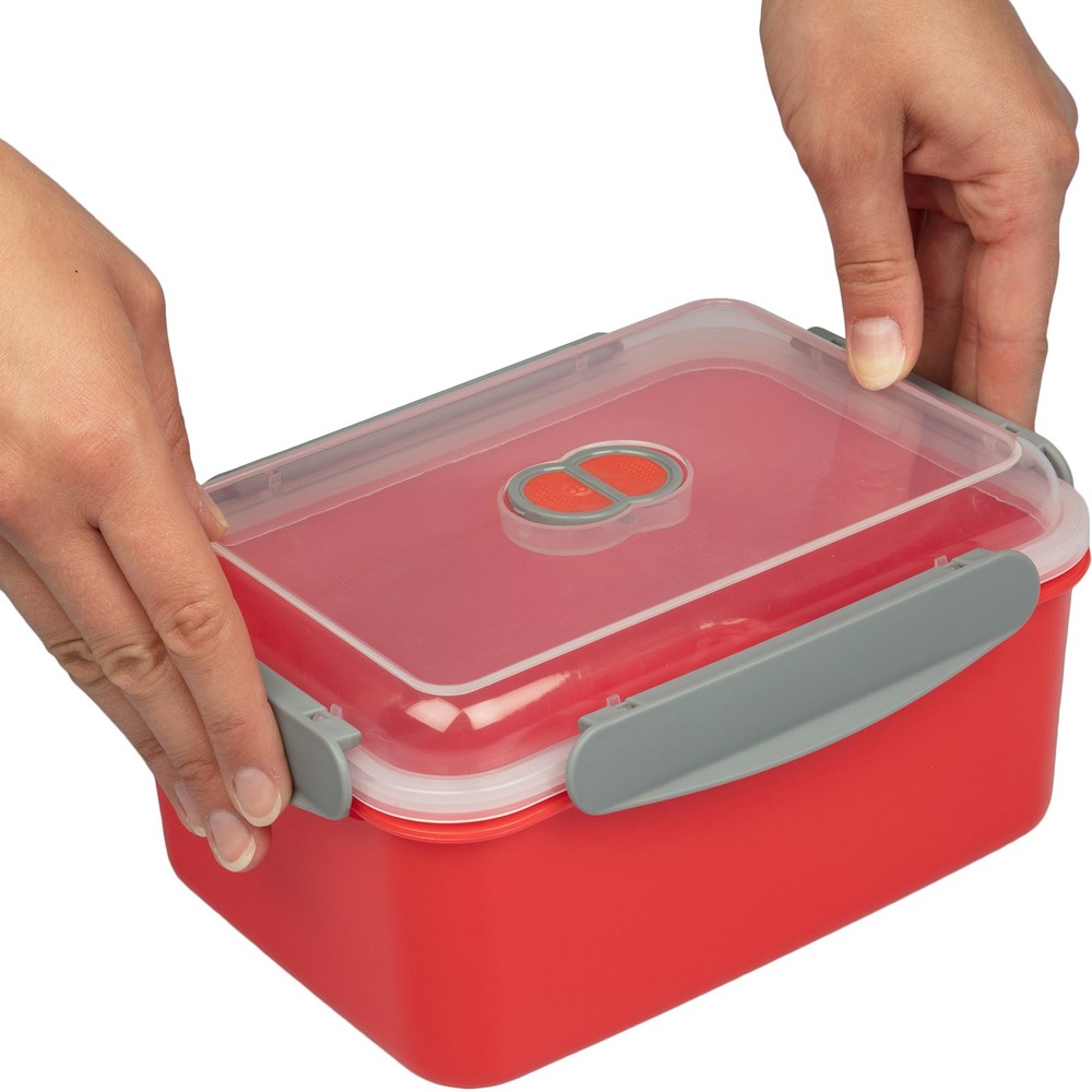 Microwave Vegetable Steamer Containers - 3 Pack Reusable Nesting Food Red
