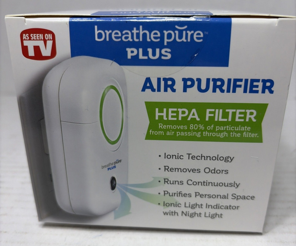 Breathe Pure Plus Plug In Air Purifier, Portable