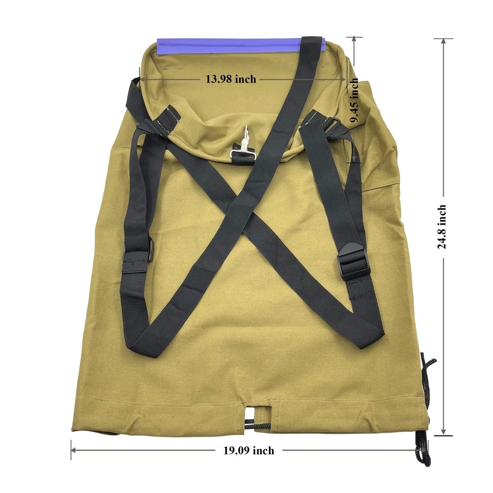 Adjustable Fruit Picking Bag - Canvas Pouch Harvest Apron with 2 Side Pockets...