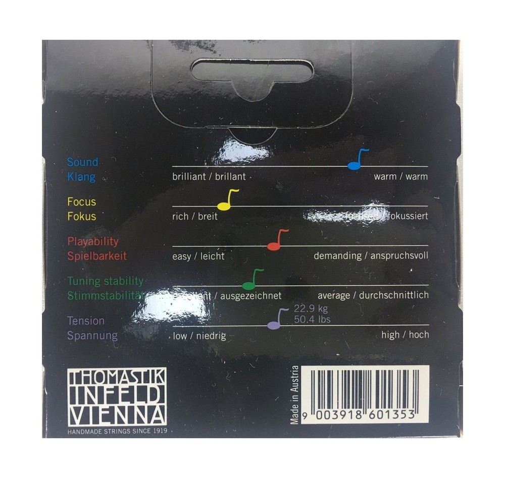 Thomastik Infeld Red 4/4 Violin String Set - Medium Gauge with Removable Ball...