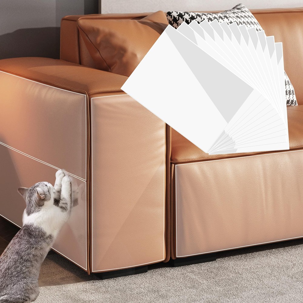 Cat Scratch Furniture Protector, 12 Pack Large, transparent