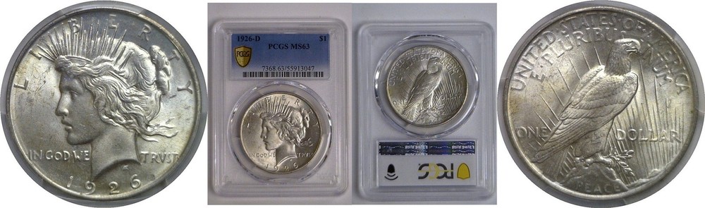 1926-D Peace Dollar   PCGS MS-63