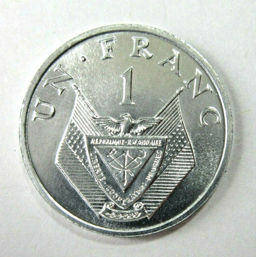 RWANDA. 1 FRANC, 1969. UNCIRCULATED.