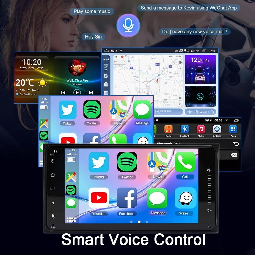 Car Stereo Toyota RAV4 2000-2005 Wireless CarPlay Android Auto Touch Screen