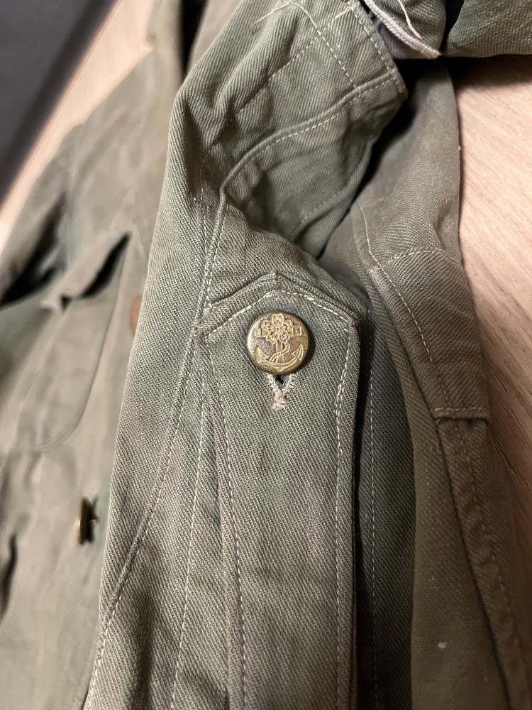 ORIGINAL WW2 JAPANESE NAVAL LANDING FORCE 3 BUTTON JACKET!!