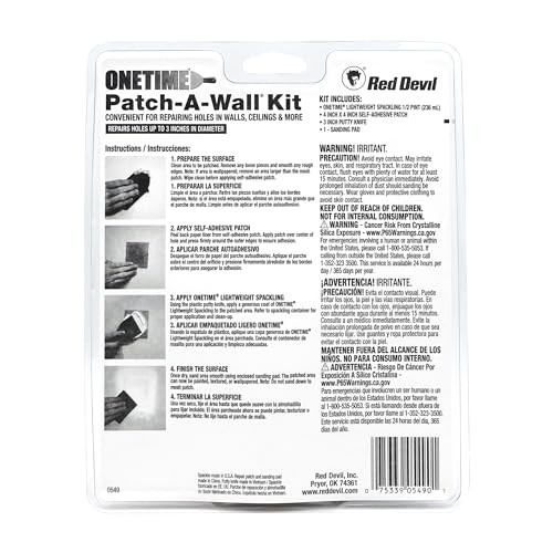 Red Devil 0549 ONETIME Lightweight Spackling Patch-A-Wall Pack of 1, White