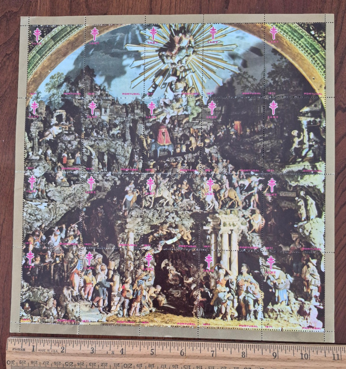 Portugal Christmas Seals Stamps Lot: 4 Full Sheets 1971-1999: FREE SHIPPING