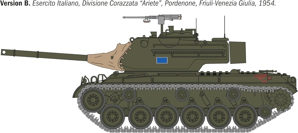 Italeri 6763 M-47 Patton, 1:35 Scale, Plastic Model Kit/Model Assembly