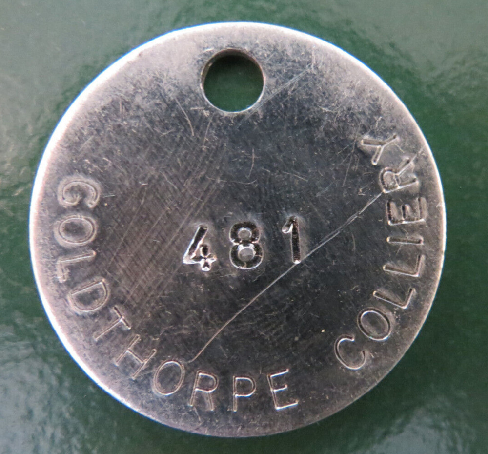 GOLDTHORPE Colliery Pit Check - marked GOLDTHORPE COLLIERY 481