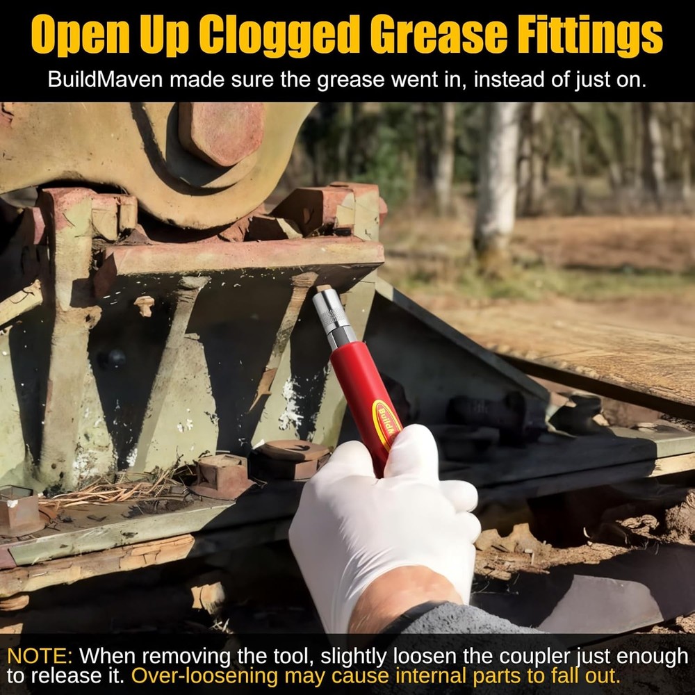 Zerk Fitting Cleaning Tool Remove Old Grease Red