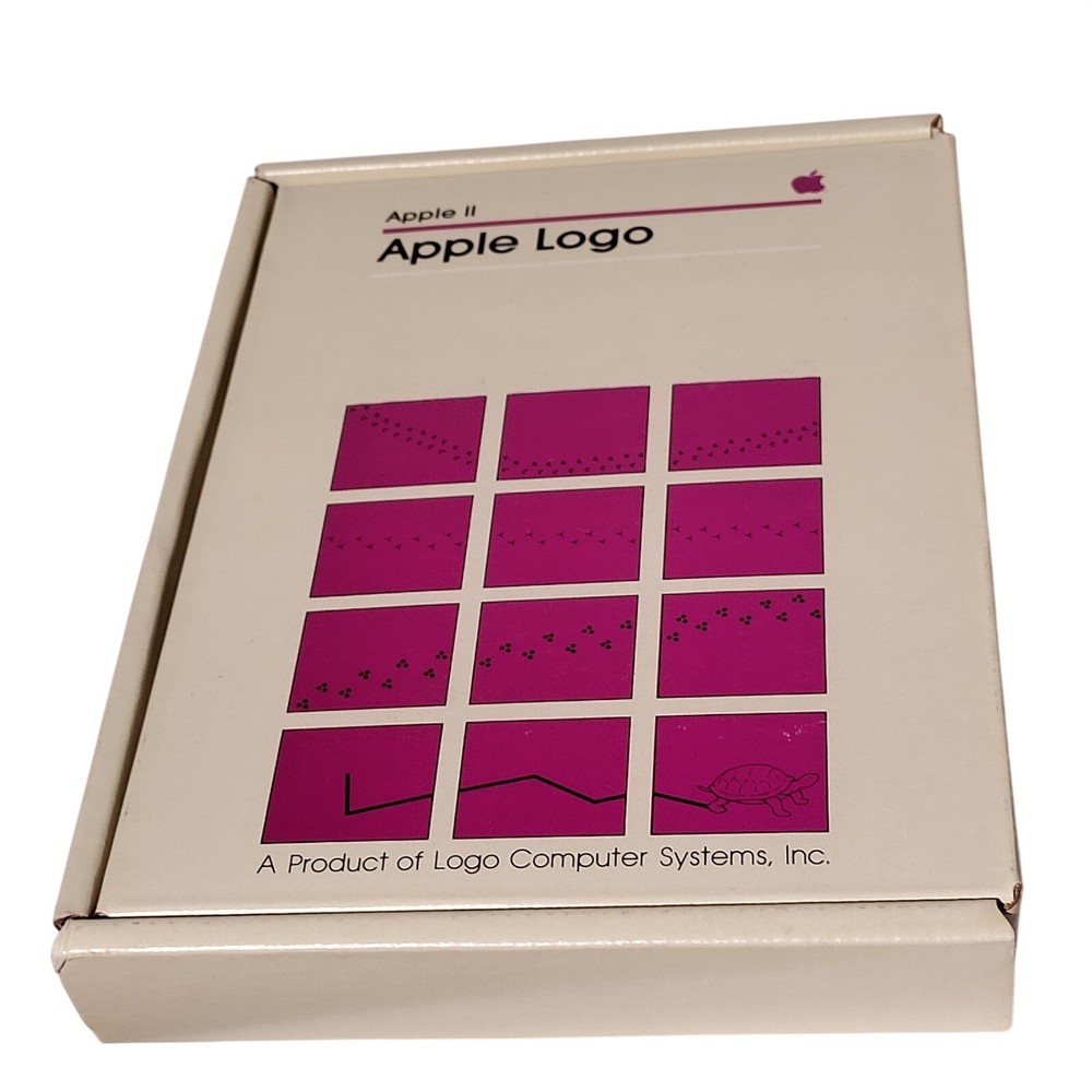 1982 Apple II Logo Software (Logo Computer Systems Inc) BOX ONLY - BOX ONLY