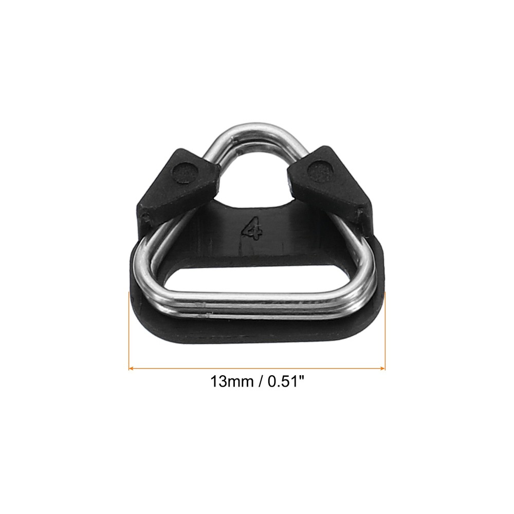 16 x Camera Strap Lug Ring Metal Triangle Split Hook Adapter Cap Silver Black