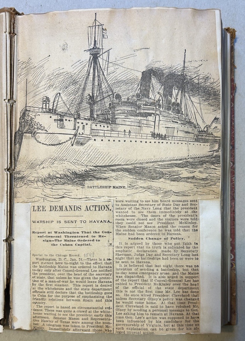 Antique Scrapbook Of Spanish-American War, 1898