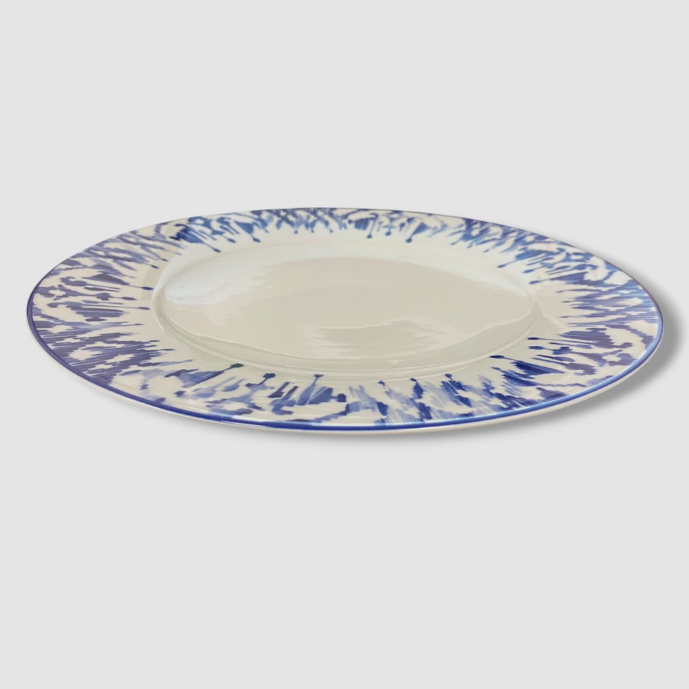 Neiman Marcus 12-Piece Haryana Blue Rim Dinnerware