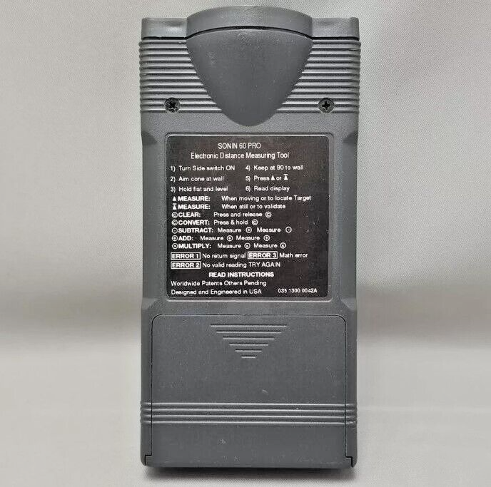SONIN 60 Pro Electronic Sonar Distance Measuring Tool - Tested