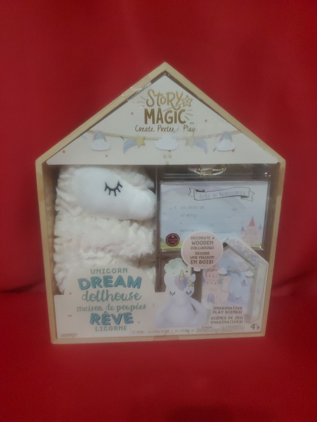 Story Magic Plush Unicorn Dream Dollhouse Set Decorate Create Pretend Play 4+