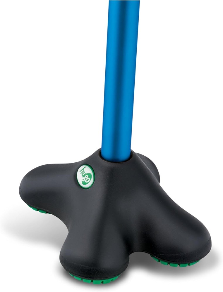 Adjustable Height Walking Quad Cane for Maximum Stability - Aquamarine