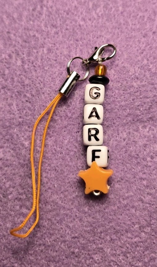 Garfield Phone Charm Keychain