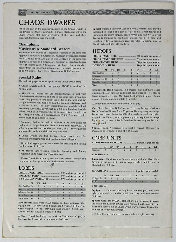 Games Workshop Warhammer: Ravening Hordes (2000) with Playsheet Insert - Damaged
