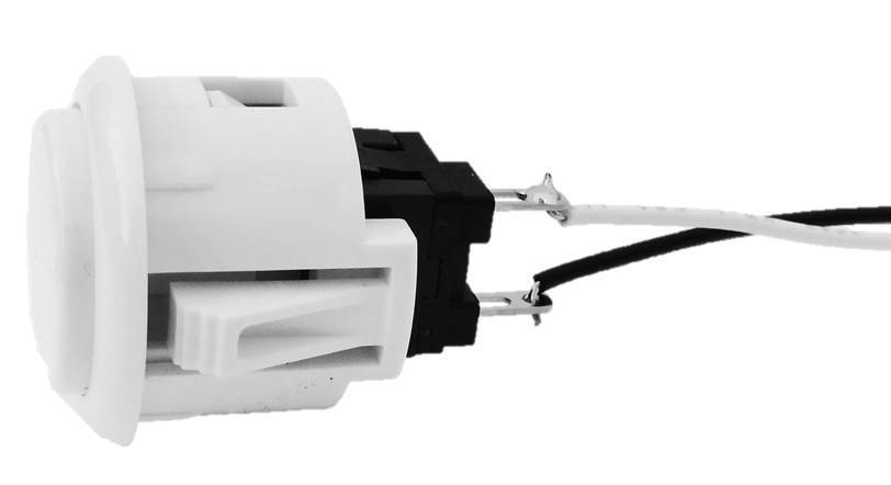 Tesi DITO Snap-in 24MM Guitar Arcade Push Button Kill Switch Solid White