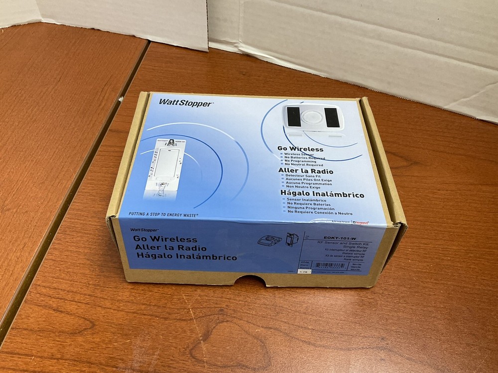 Wattstopper EOKT-101-W Wireless RF Occupancy Sensor Kit with White RF switch