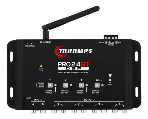 Digital audio processor Taramps Pro 2.4 BT Android Ios Bt Ble 5.4 Wi-fi Wireless
