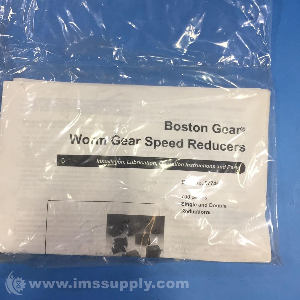 Boston Gear 57746 Installation, Operation Instructions FNIP