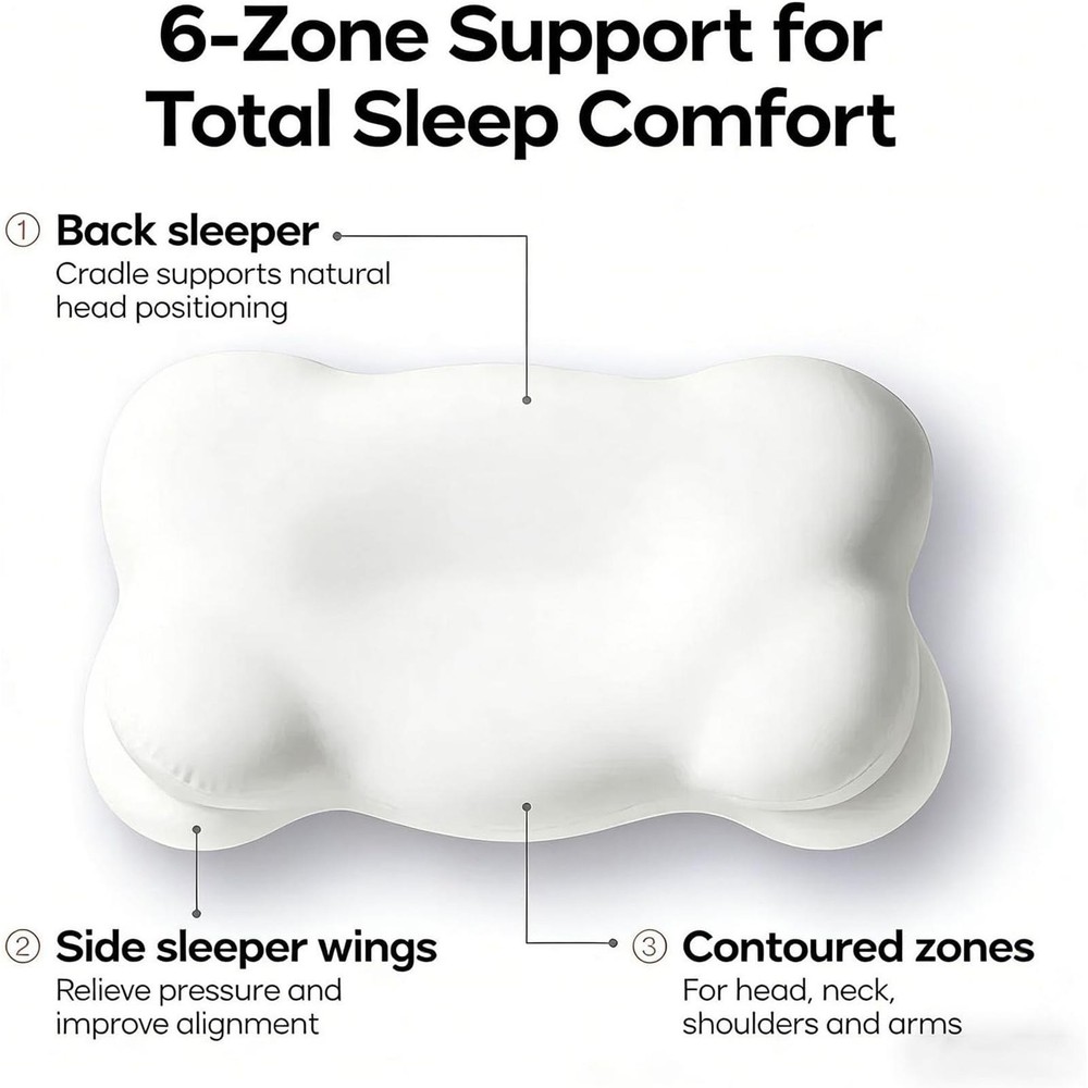 Mellow Sleep Pillow, Mellow Cloud Pillow, Ergonomic Memory Foam Pillows