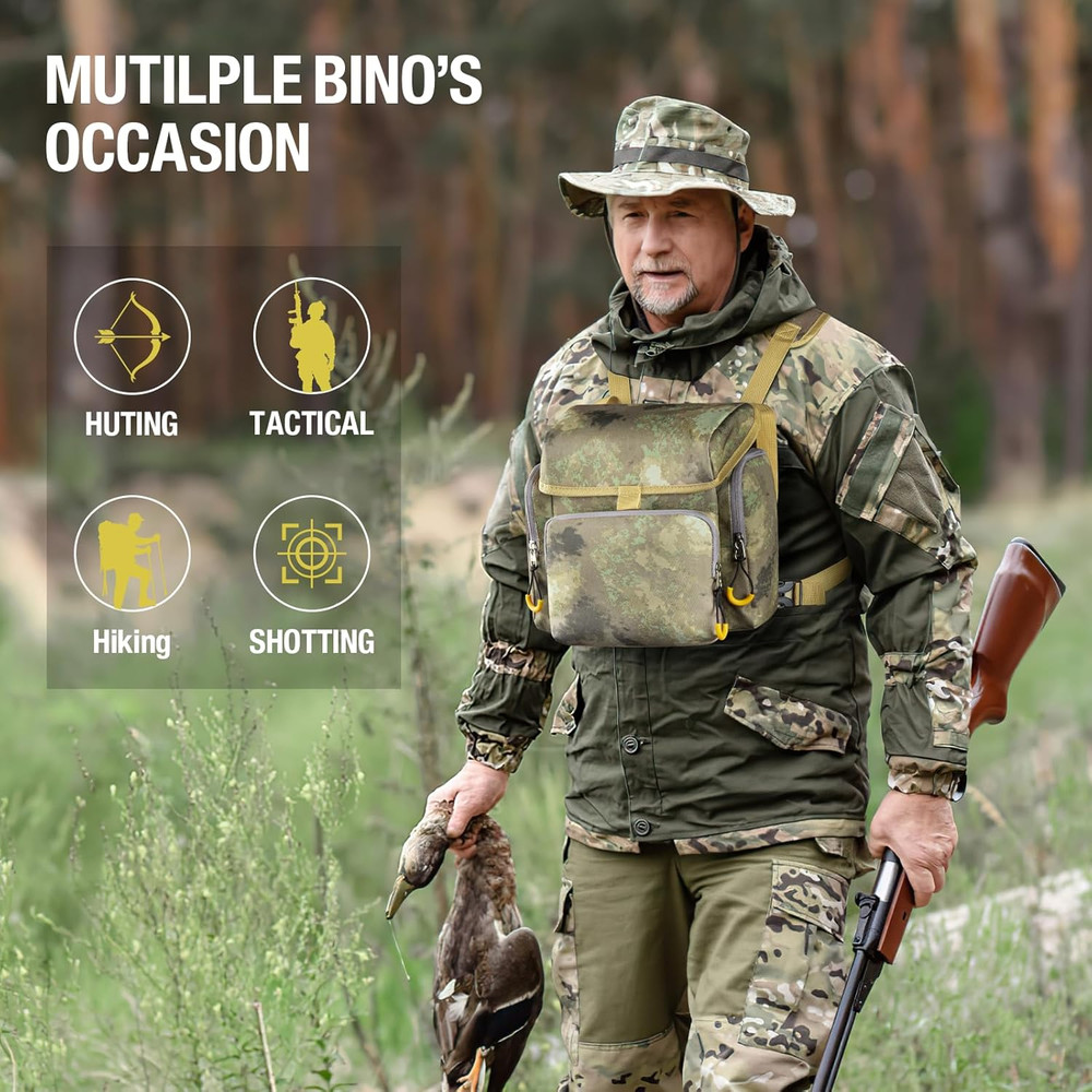Binocular Harness Chest Pack - Lightweight Binocular Case with Rangefinder Pouch