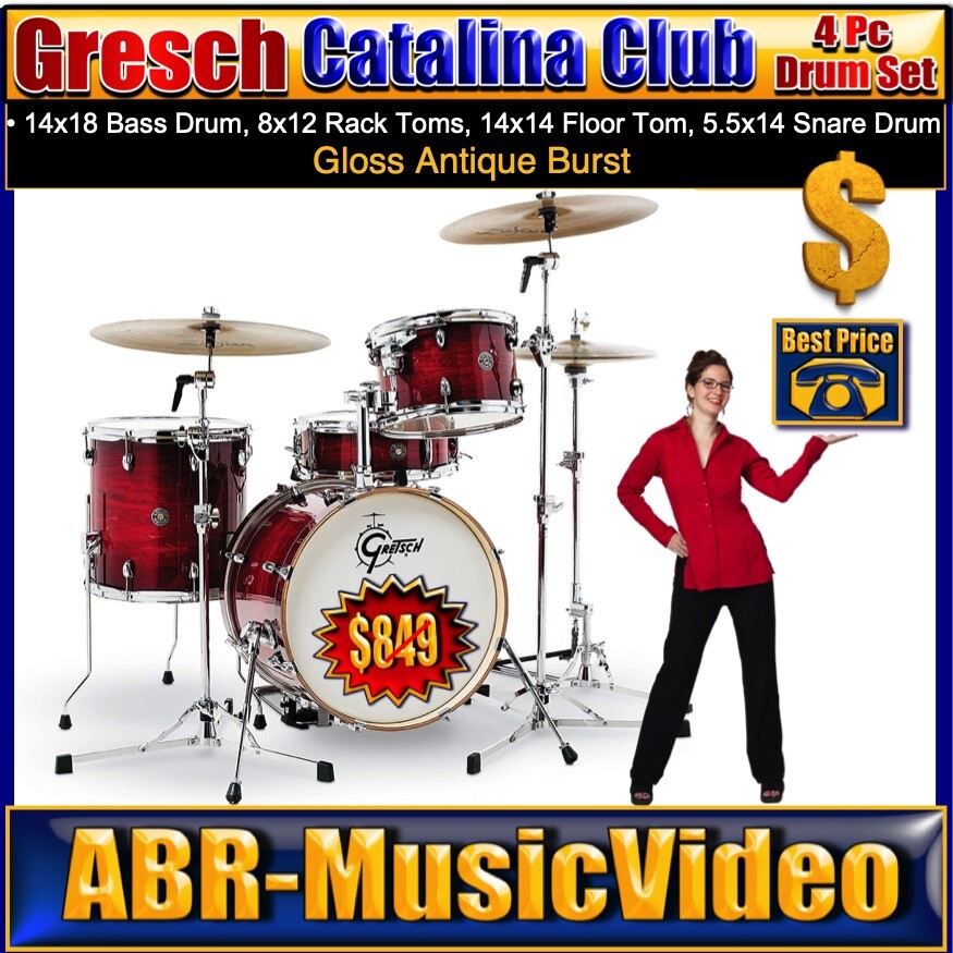 Gretsch Catalina Maple 5 Piece Drums (Walnut Glaze)