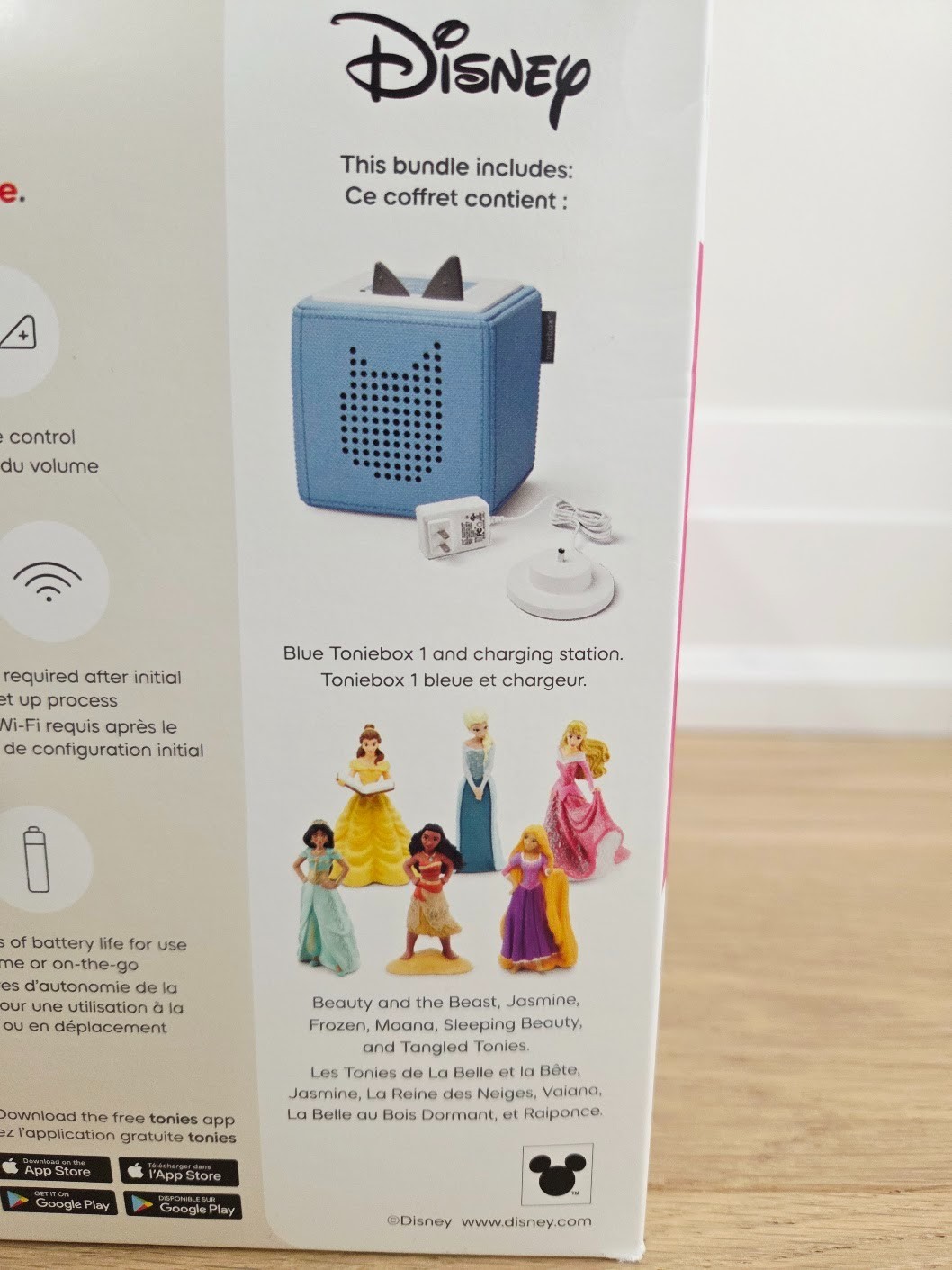 Tonies Disney Bundle Toniebox + 6 Tonies Frozen, Jasmine, Moana, Belle, Tangled
