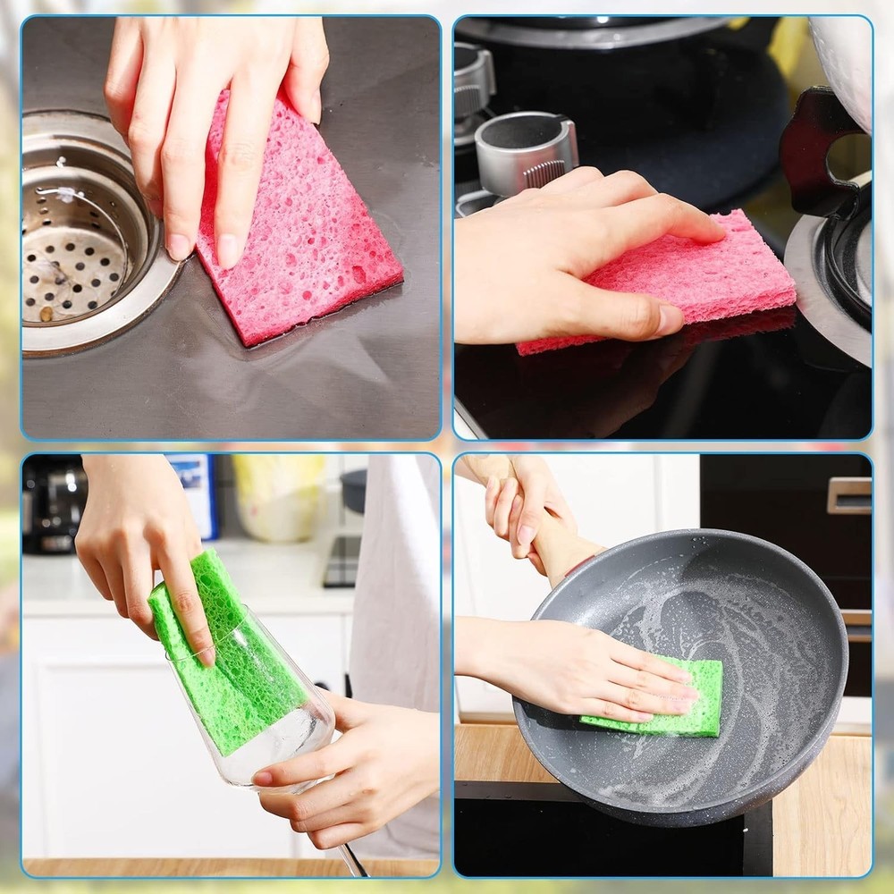 100 Bulk Kitchen Sponges Multicolor Pack