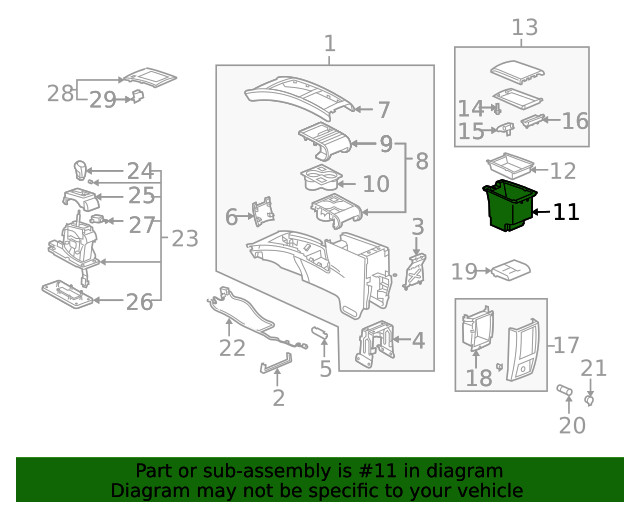 Genuine GM Compartment Box 89039927