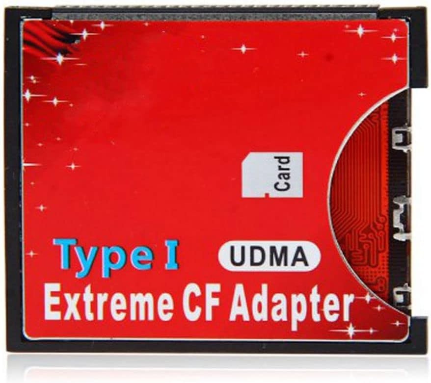 SD SDHC SDXC to CF Type I Compact Flash Memory Card Adapter Reader Support16/...