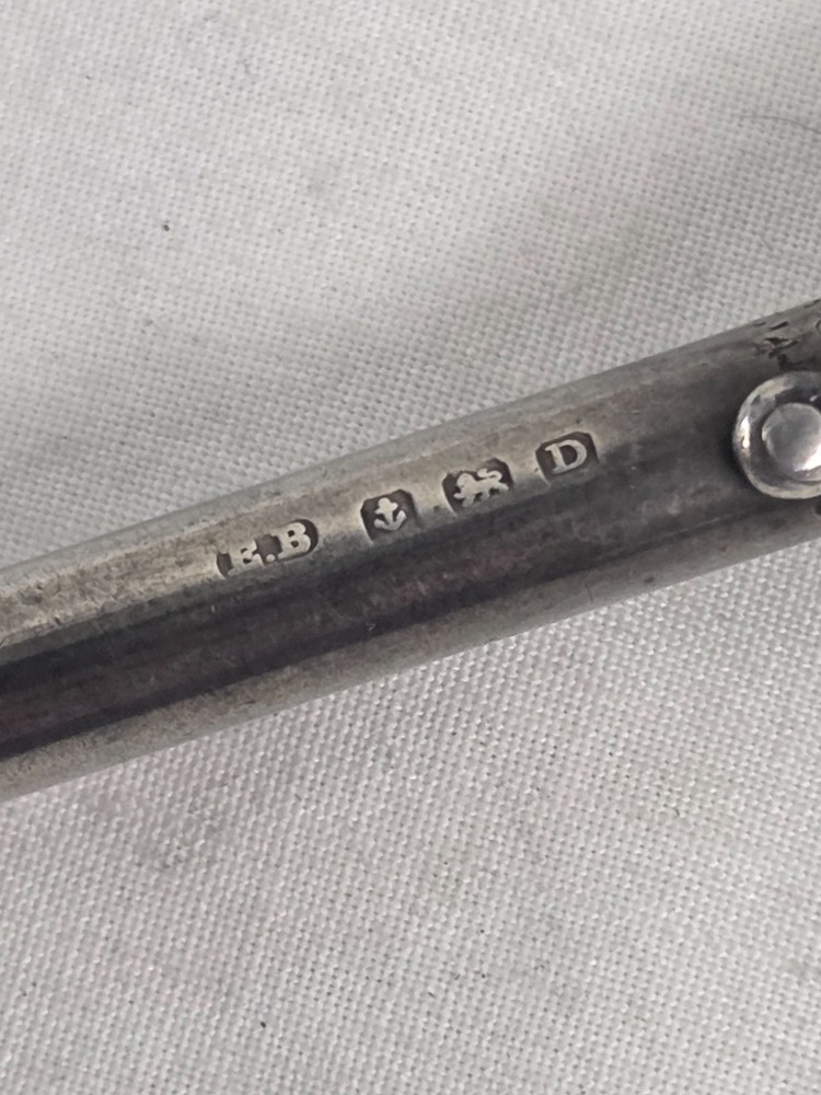 Vintage E. Baker & Sons Sterling SIlver chatelaine Pencil Mechanical Pendant