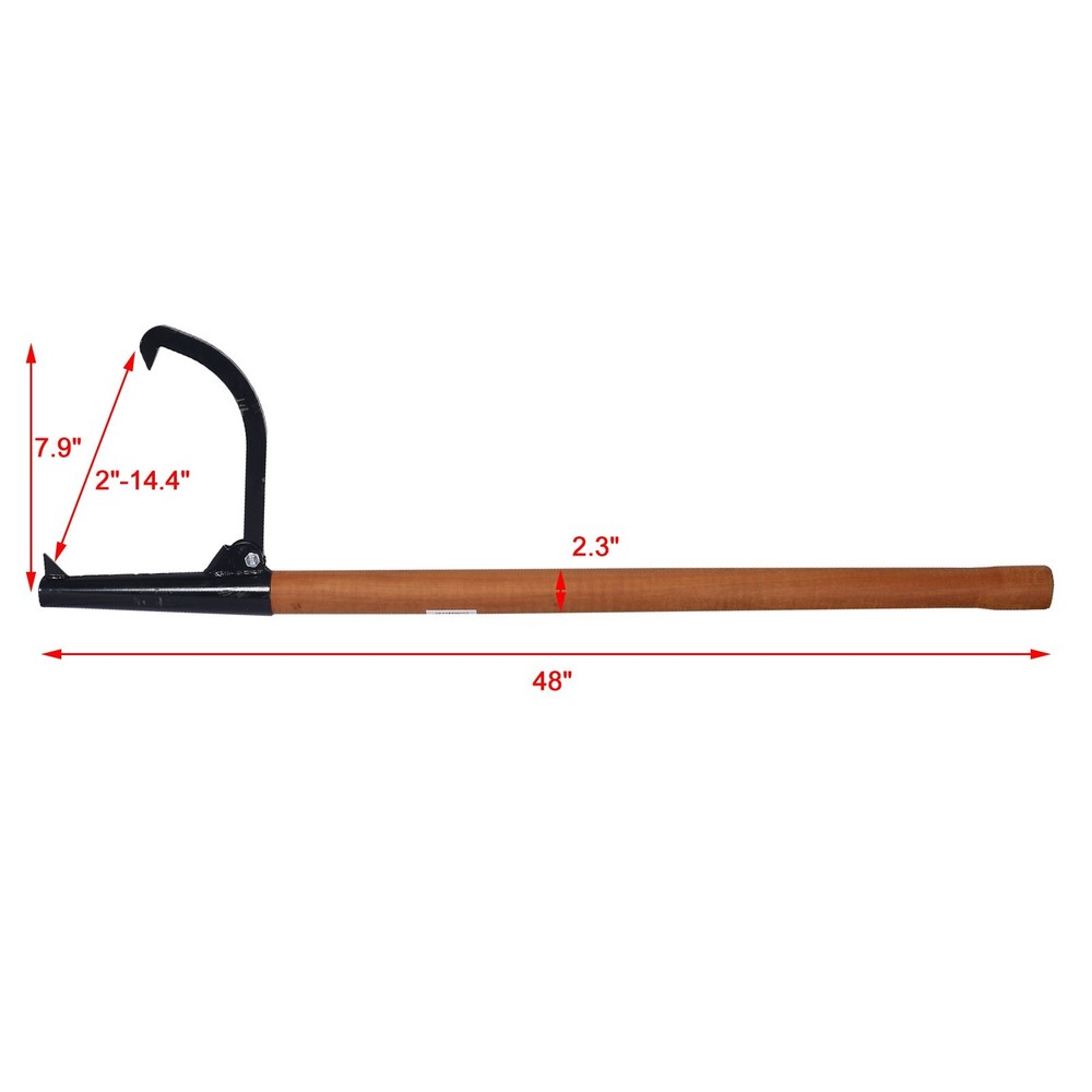 Log Peavy Cant Hook 48", Peavey Point Logging Tool Log Roller Tool 15in opening