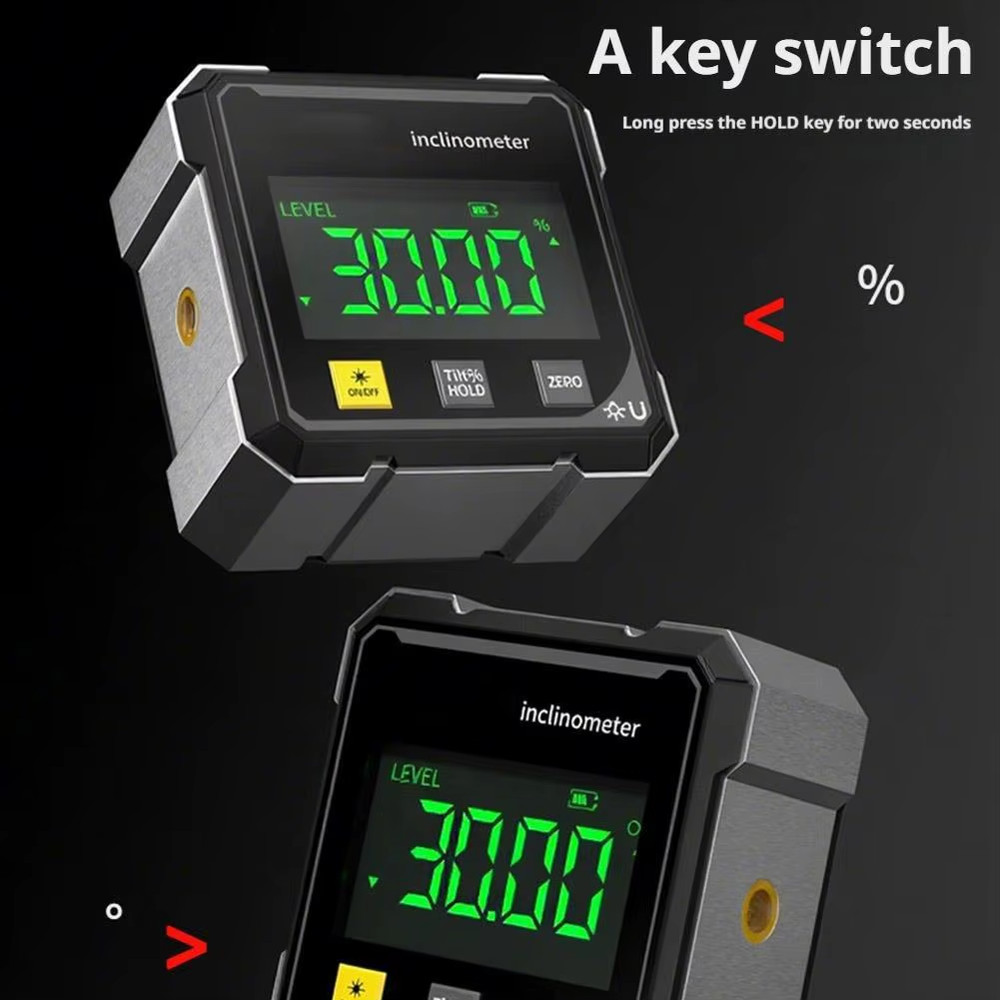 4-Side Magnetic Digital Angle Gauge with Laser Electronic Protractor Horizontome