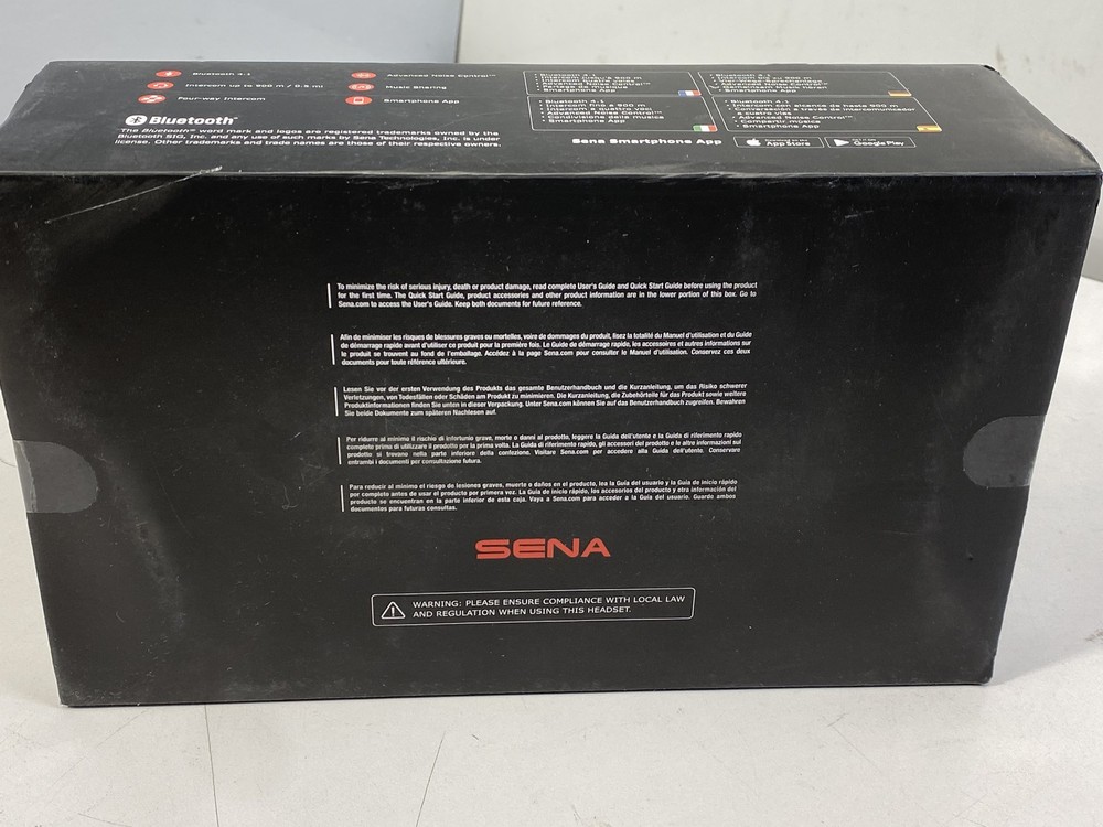 Sena 10R Low Profile Motorcycle BT Communication System Dual