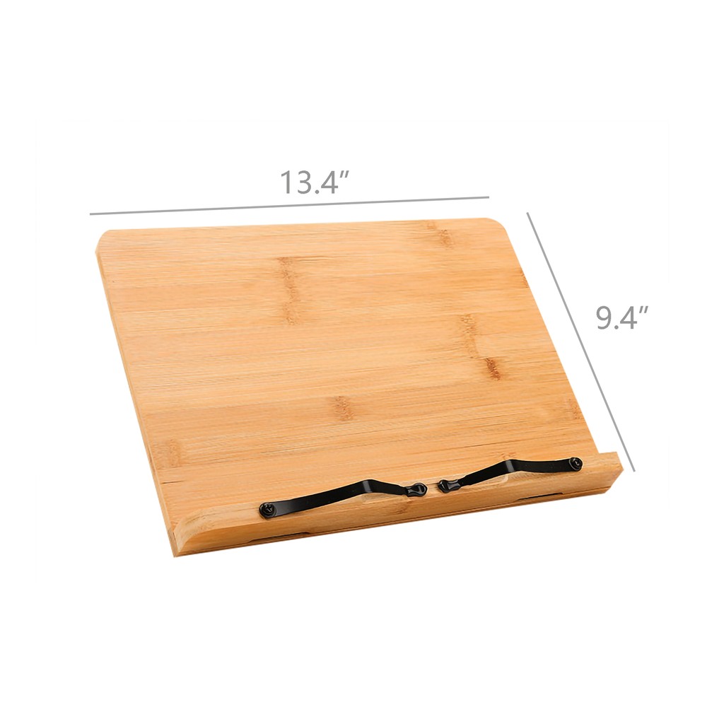 Book Stand Large Cookbook Holder Reading Easel Adjustable Height, Foldable
