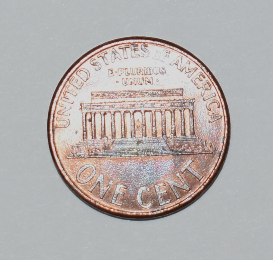 1993 Lincoln Penny No Mint Mark Strike Through AM Error Multi Errored