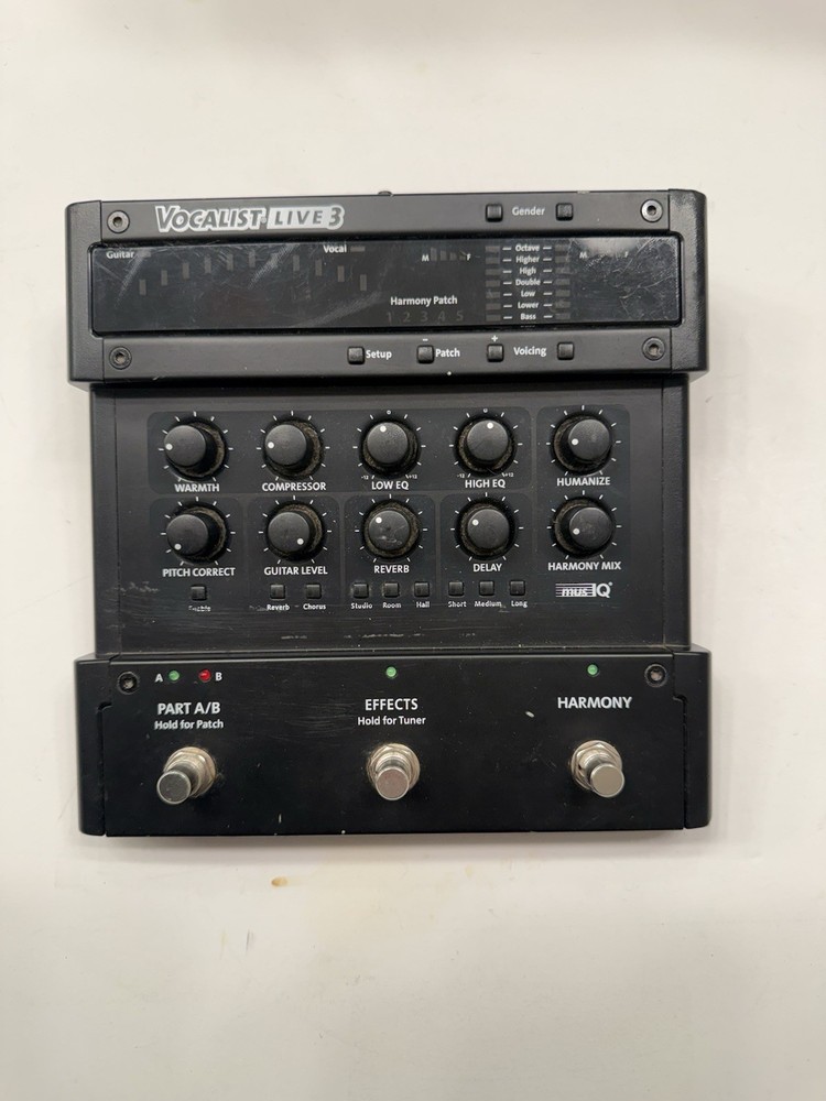 Digitech Vocalist Live 3 Vocal Multi Effects Processor Pedal + Power Supply