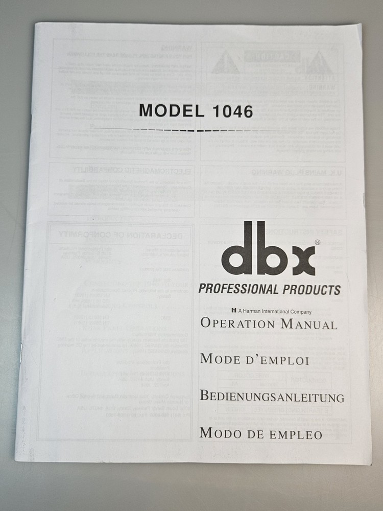 dbx 1046 Quad Compressor/Limiter