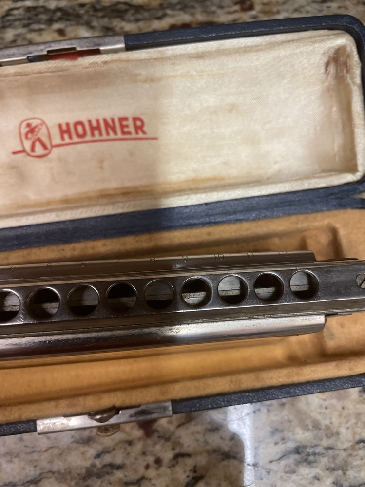 M Hohner Professional 64Chromonica 4 Chromatic Octaves Harmonica In Case