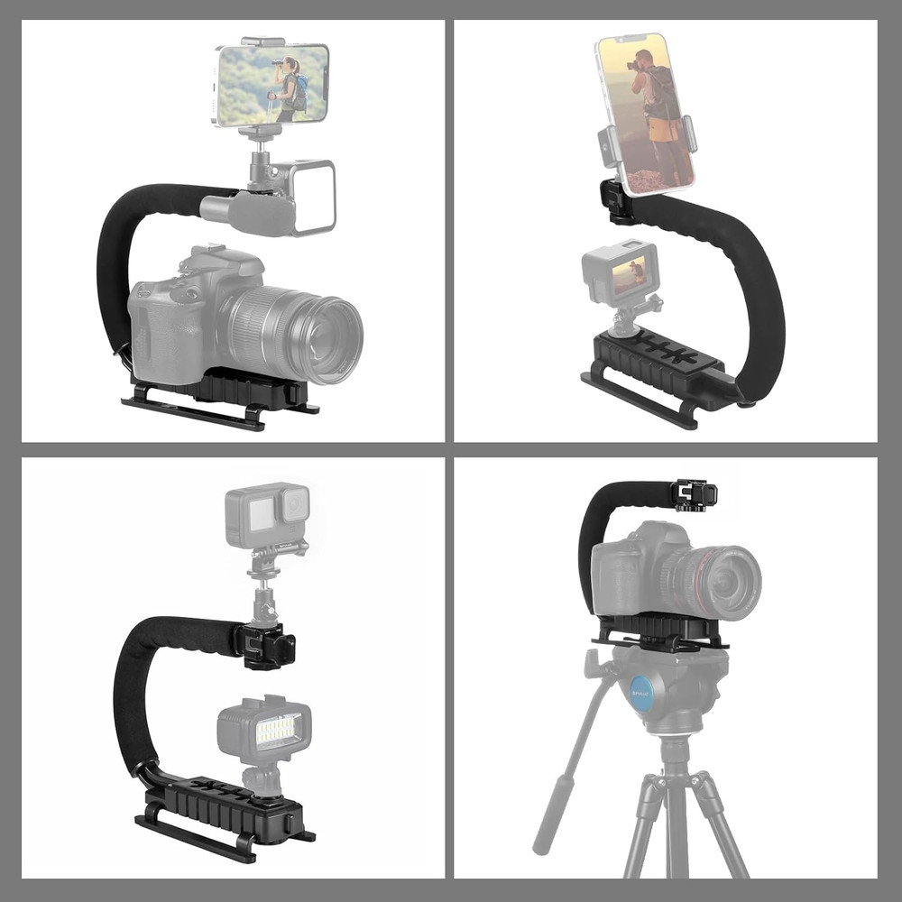 U/C Shape Handheld Stabilizer for Cameras, Camcorders & Smartphones